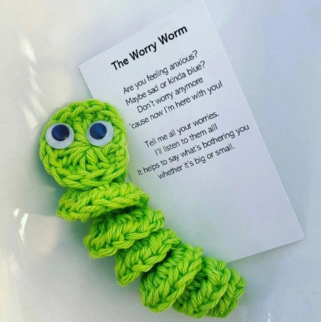 Handmade Positive Worry Worms Joy Gift London