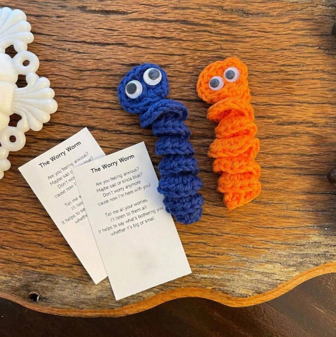 Handmade Positive Worry Worms Joy Gift London