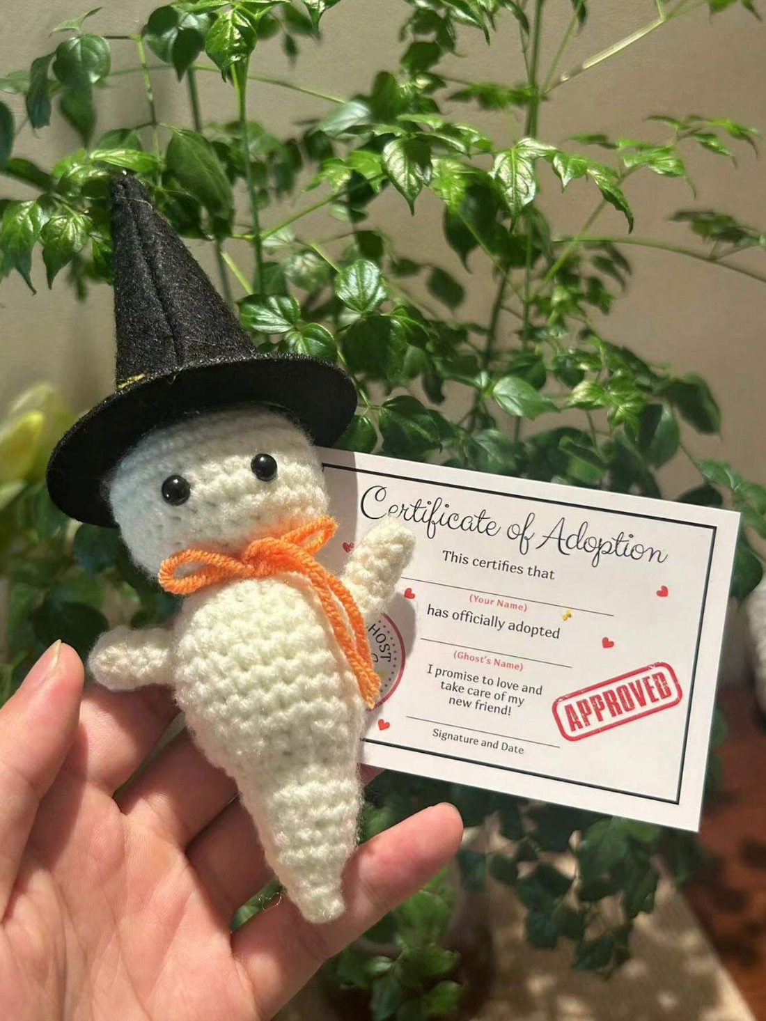 Handmade Positive Ghost Doll Halloween Gift