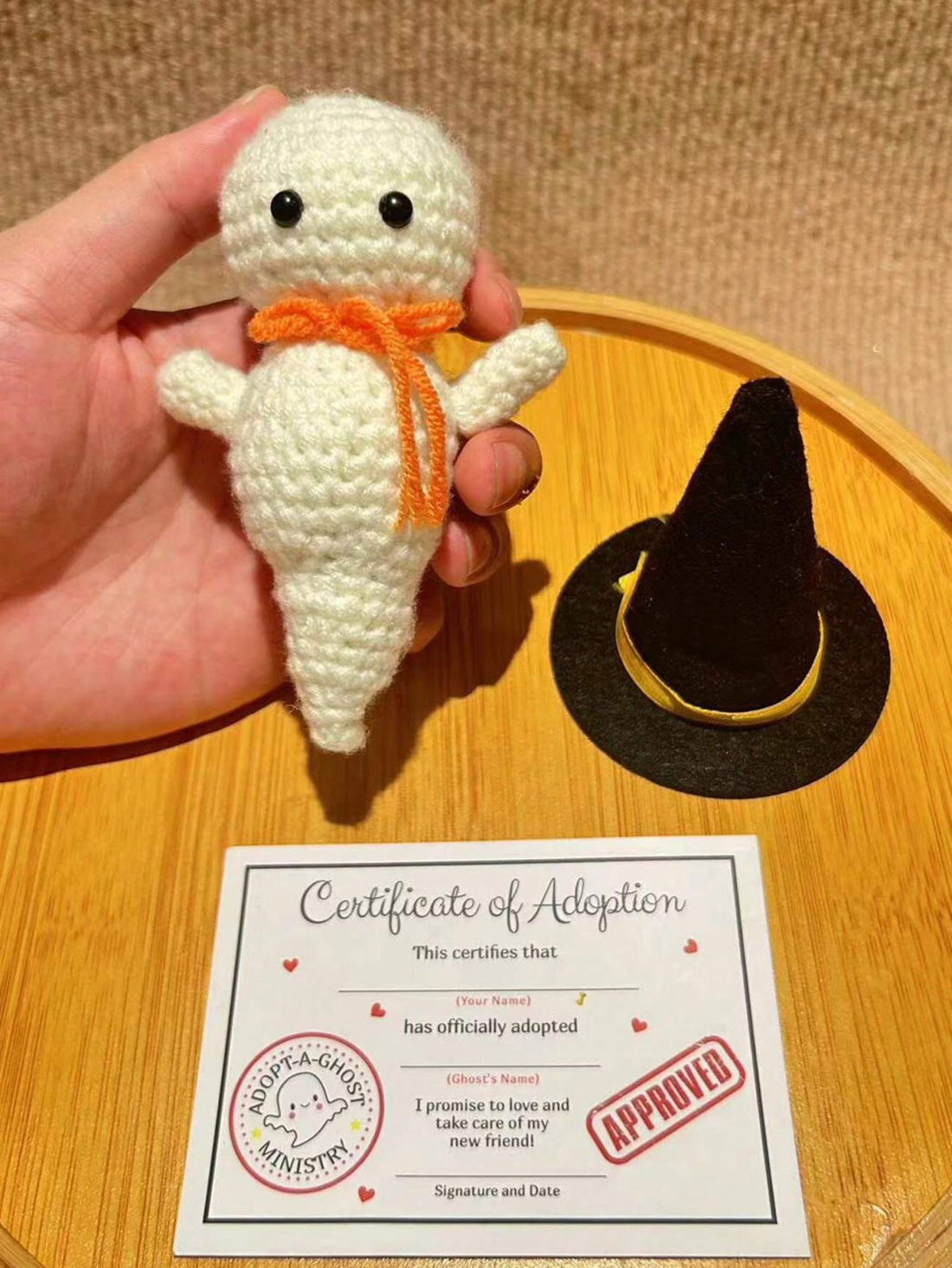 Handmade Positive Ghost Doll Halloween Gift