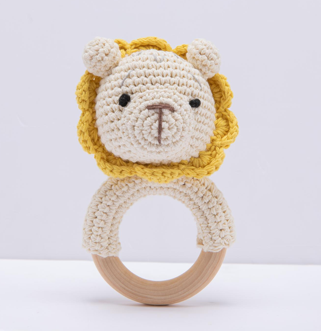 Crochet Lion Rattle Toy