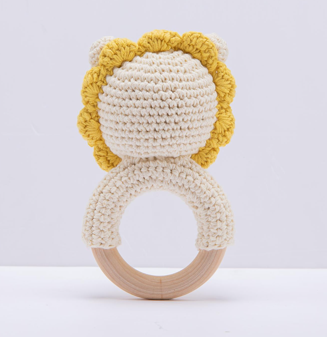 Crochet Lion Rattle Toy