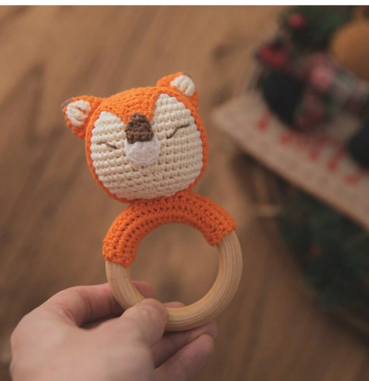 Crochet Fox Rattle Toy