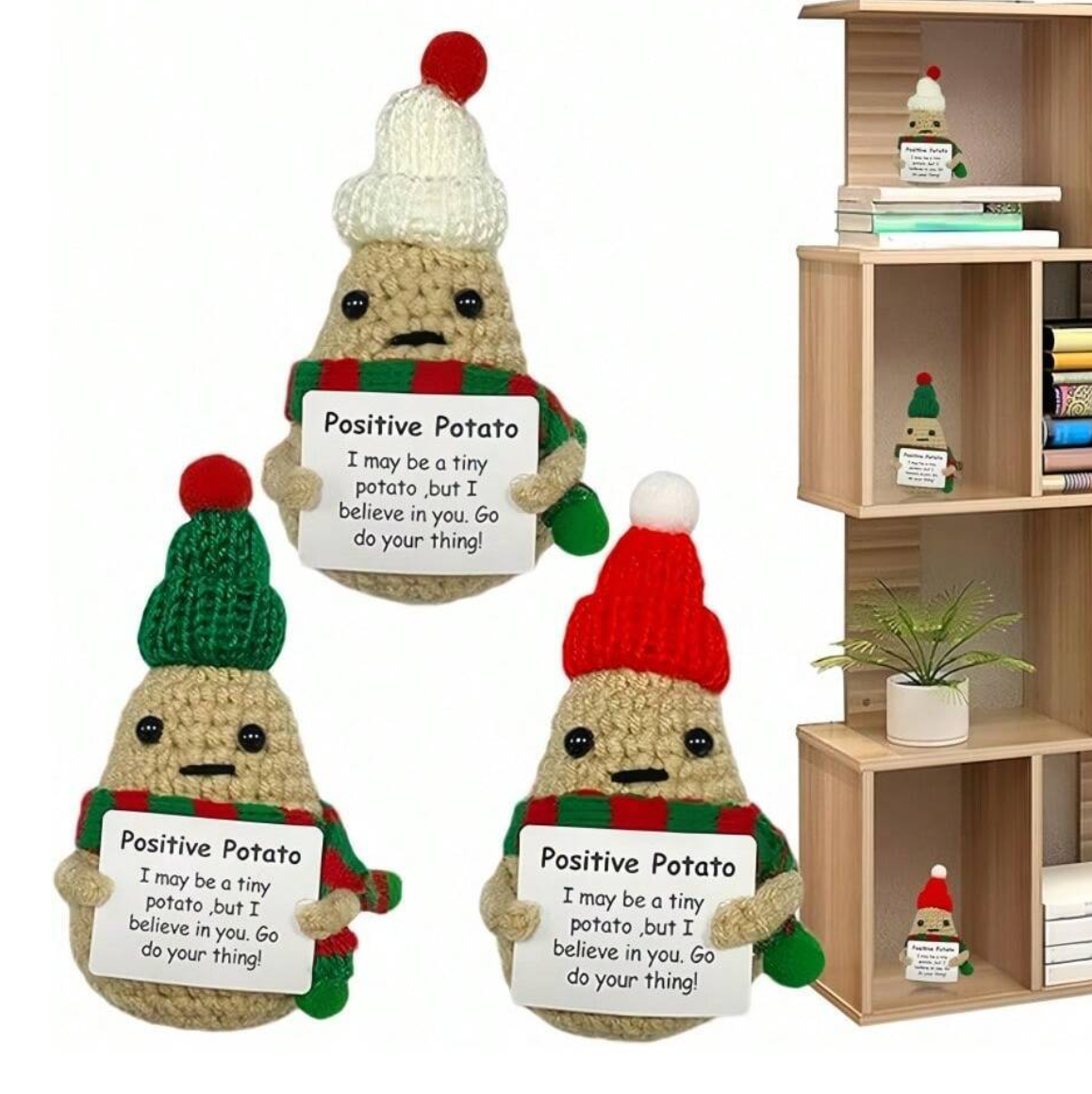 Handmade Crochet Christmas Decor Potato