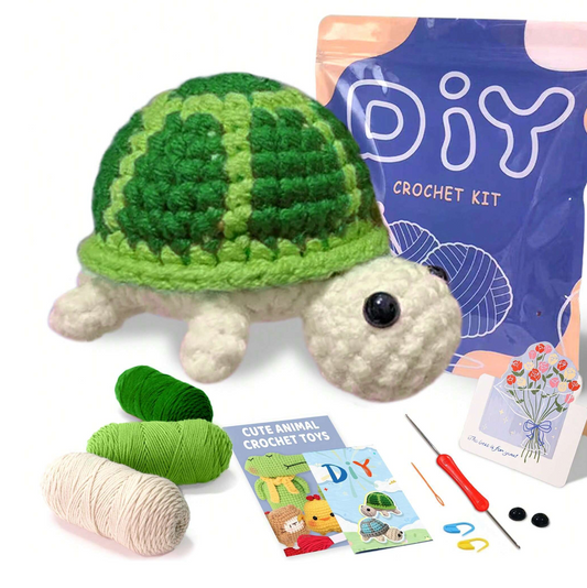 Crochet Amigurumi Kit Turtle for Beginners