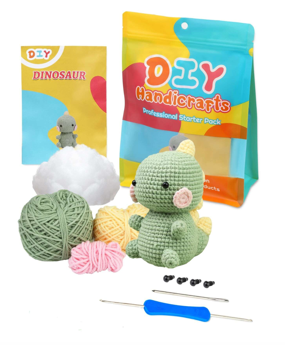 Crochet Amigurumi Kit Dinasaur for Beginners