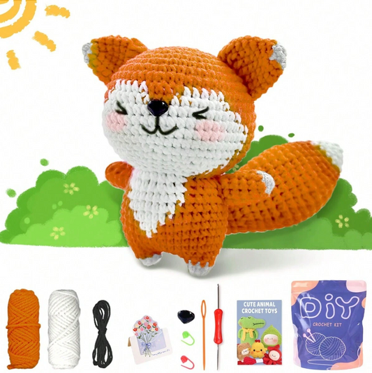 Crochet Amigurumi Kit Fox for Beginners