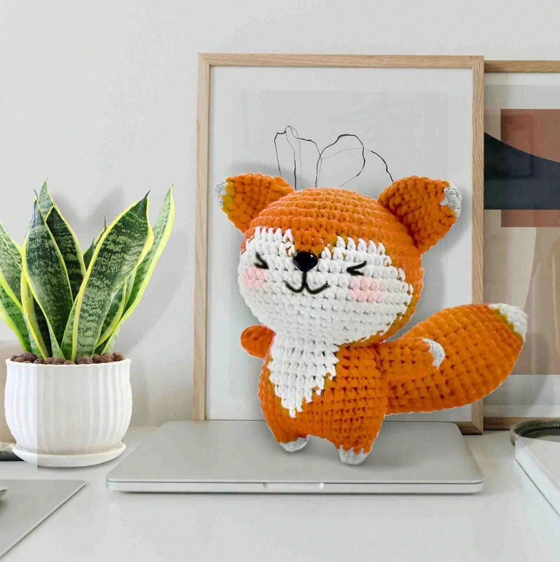 Crochet Amigurumi Kit Fox for Beginners