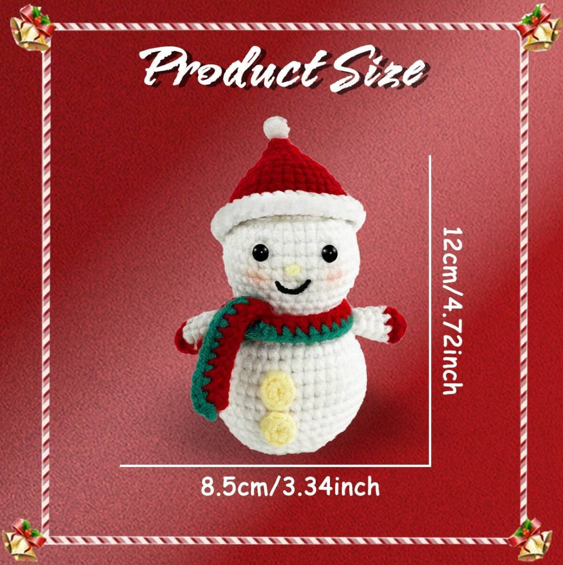 Crochet Amigurumi Kit Snowman for Beginners