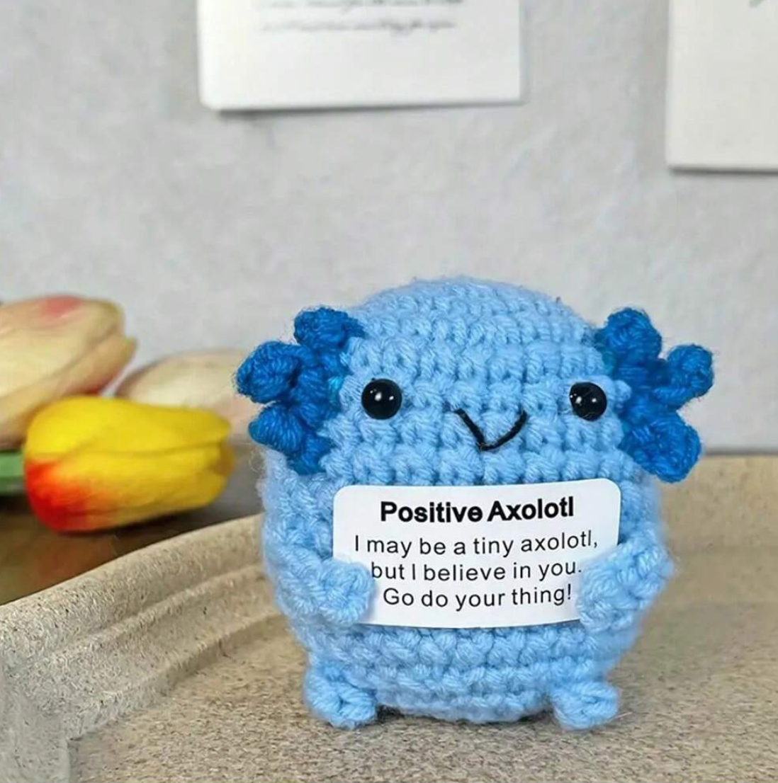 Crochet Positive Blue Axolotl