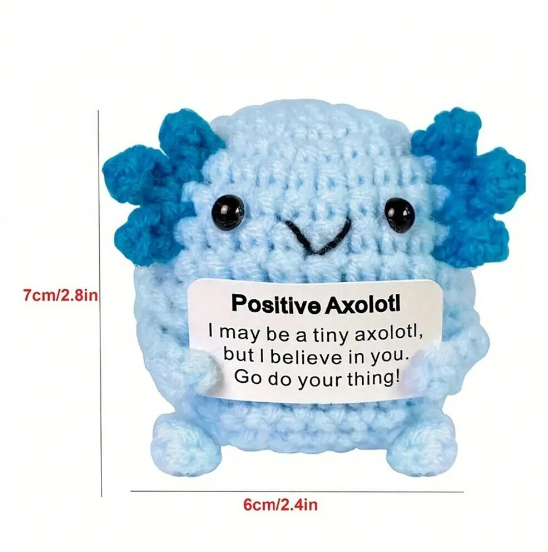 Crochet Positive Blue Axolotl