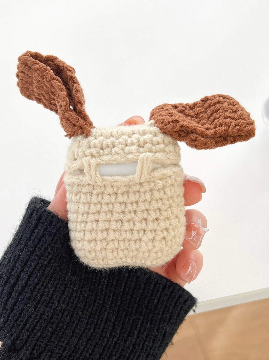 Cute Crochet Dog Earphone Protective Case For Apple Airpods