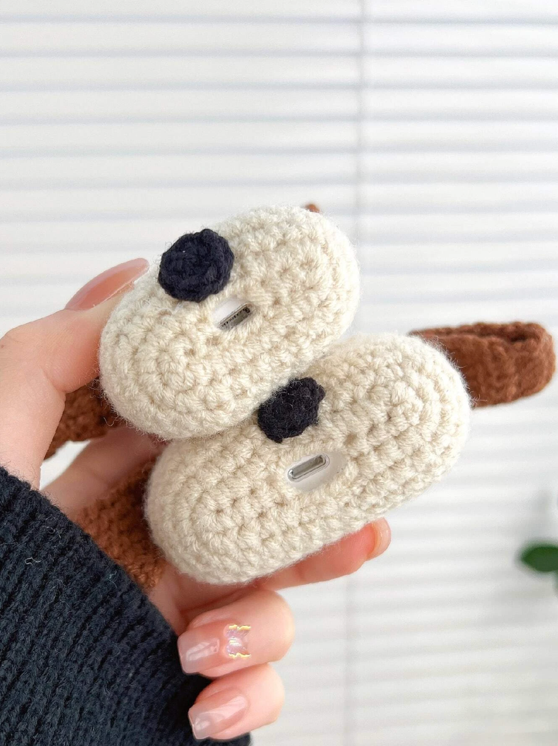 Cute Crochet Dog Earphone Protective Case For Apple Airpods