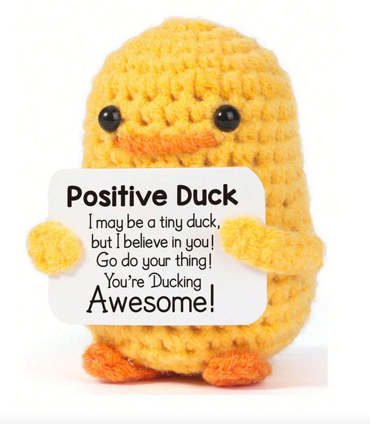 Handmade Crochet Emotional Positive Duck