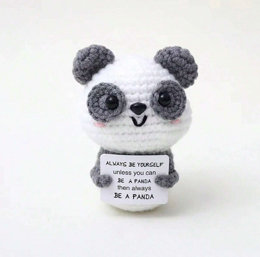 Handmade Crochet Emotional Positive Panda