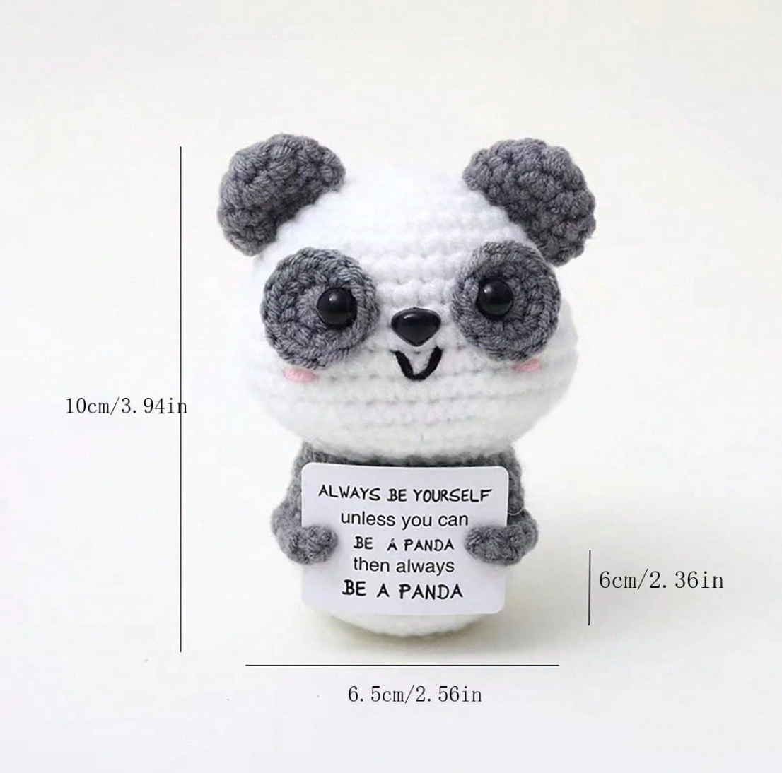 Handmade Crochet Emotional Positive Panda