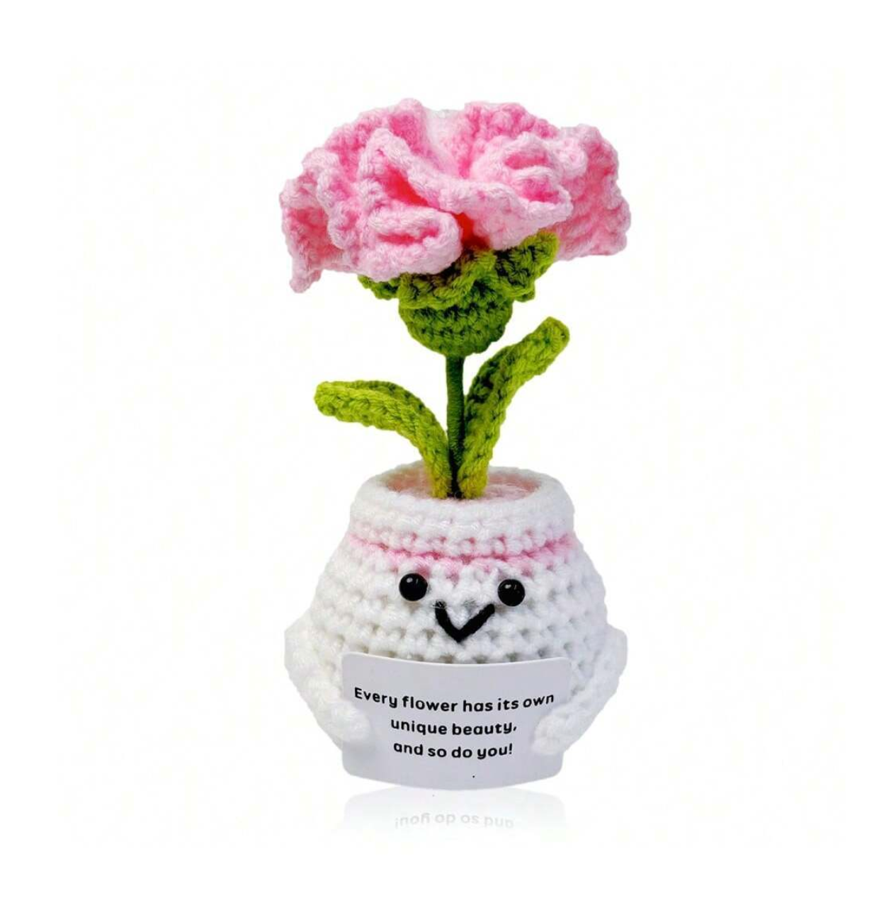 Handmade Emotional Support Plant Purple Tulip and Pink Carnation