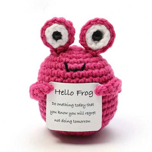 Crochet Positive Frog Joy Gift London