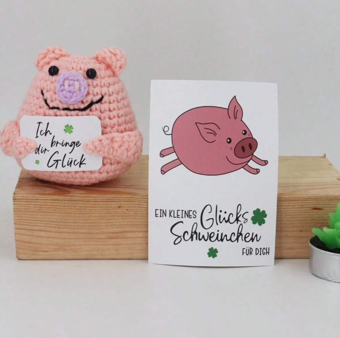 Handmade Positive Pink Pig Joy Gift London