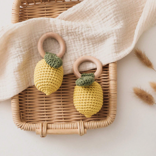 Crochet Lemon Rattle Toy