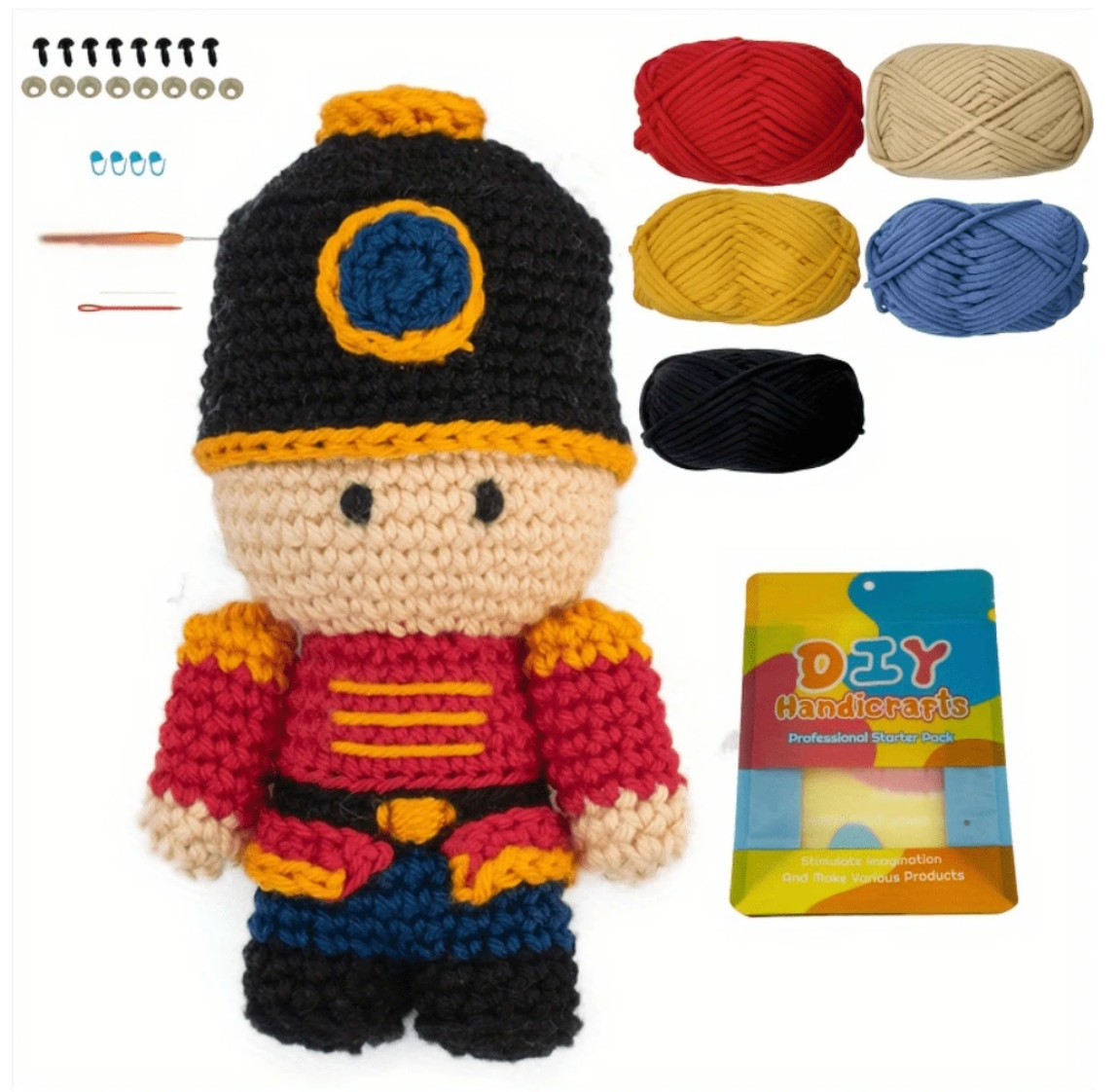 Crochet Amigurumi Kit British Toy Soldier for Beginners