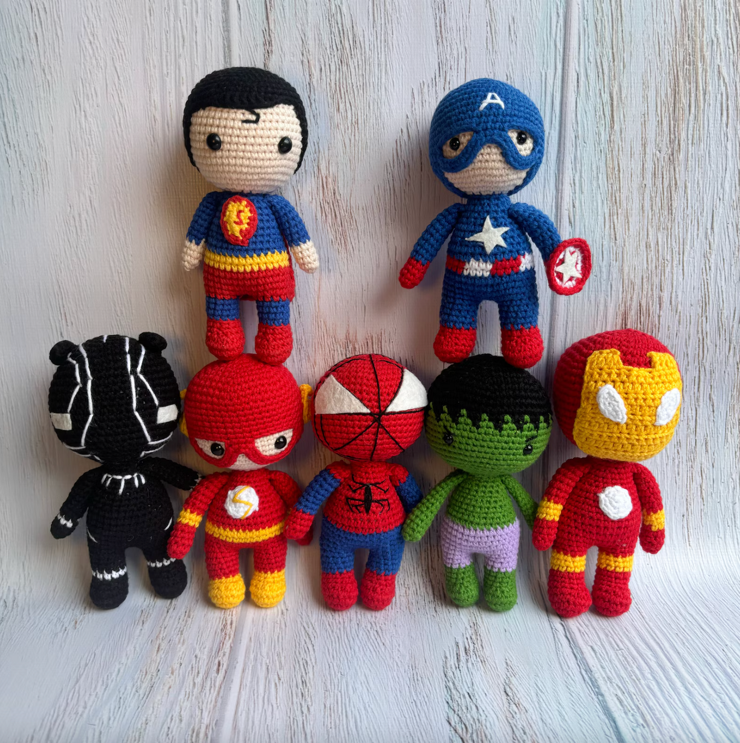 Super Hero Handmade Crochet Toys, Marvel Inspired Crochet Toys