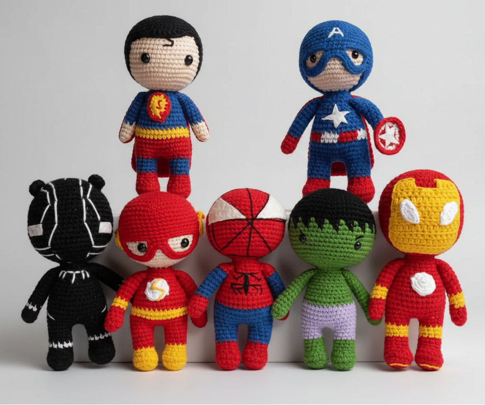 Super Hero Handmade Crochet Toys  Joy Gift London