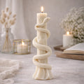 Serpent – Pillar Candle - Hand Painted Gold Edition