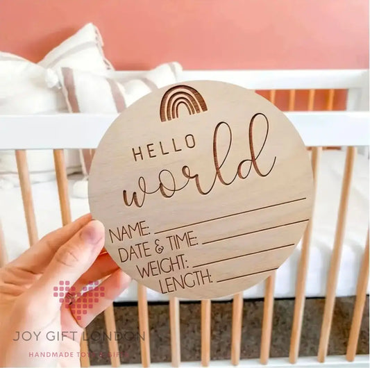 Would you like to add a "Hello World" Newborn Wooden Photo Card ? Joy Gift London