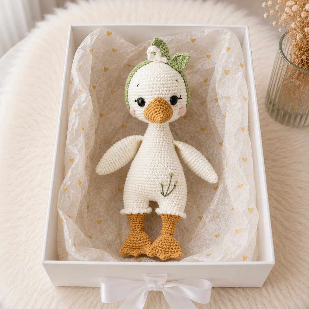 Handmade Crochet Duck Toy