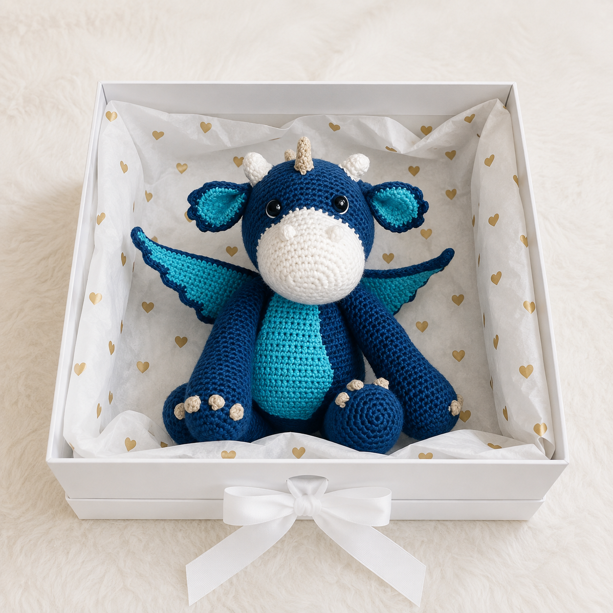 Handmade Crochet Dragon Toy