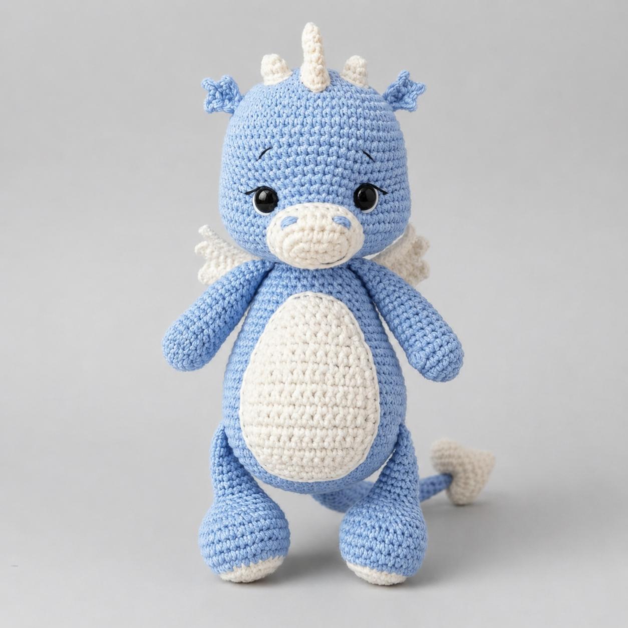 Handmade Crochet Cute Green Dino Toy