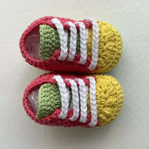 Crochet Baby Sporty Shoes Colorful - Joy Gift London