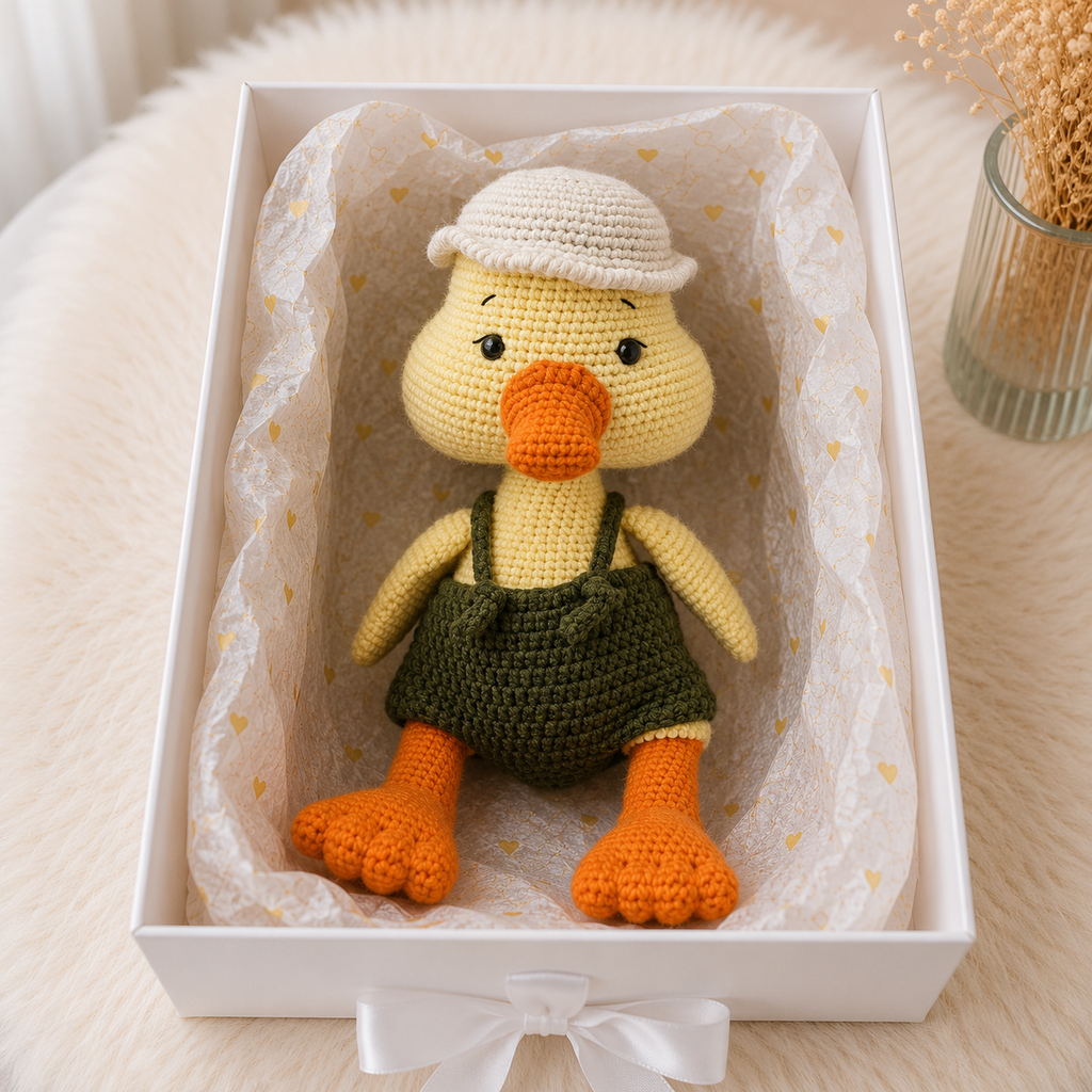 Handmade Crochet Duck Toy