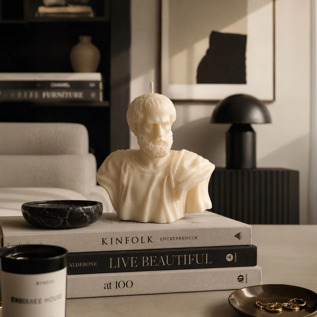 Aristotle Bust – Large Sculptural Candle Joy Gift London