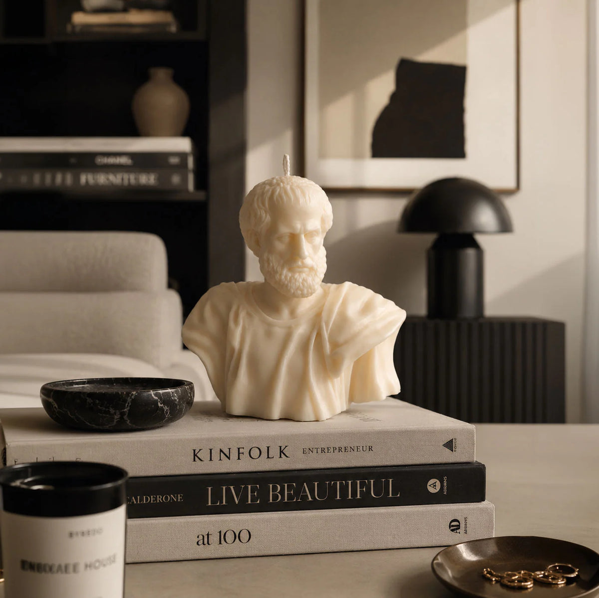 Aristotle Bust – Large Sculptural Candle Joy Gift London
