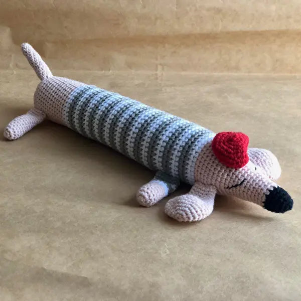 Crochet Cute Wiener dog, Sausage dog - Joy Gift London