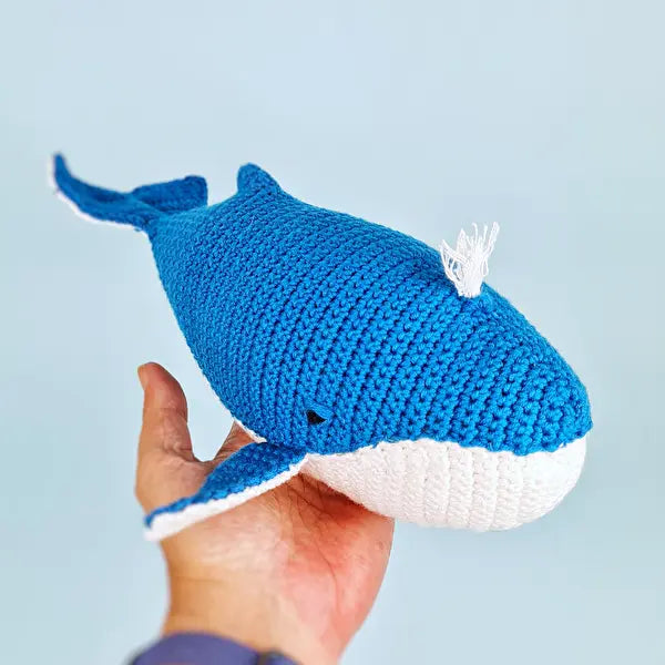 Crochet Blue Whale Toy - Joy Gift London