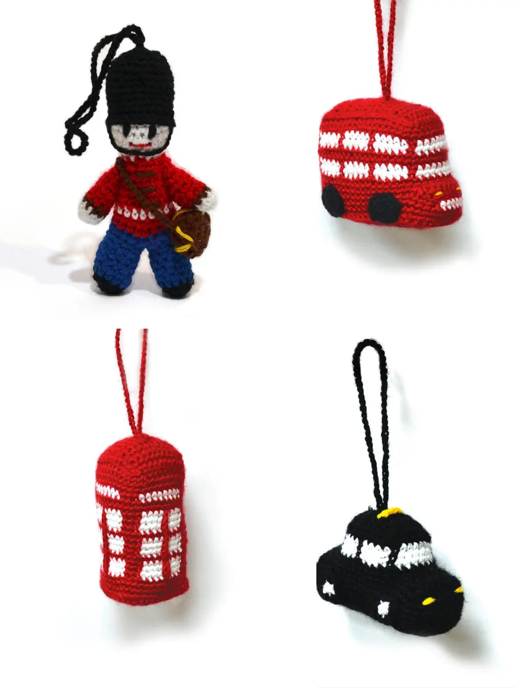 Crochet London Landmarks 4pc Christmas Tree Decoration - Joy Gift London