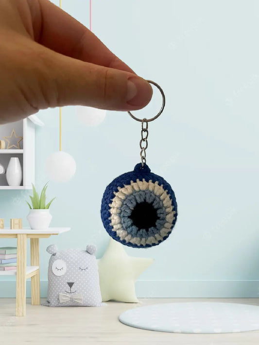 Crochet Evil Eye Keychain - Joy Gift London