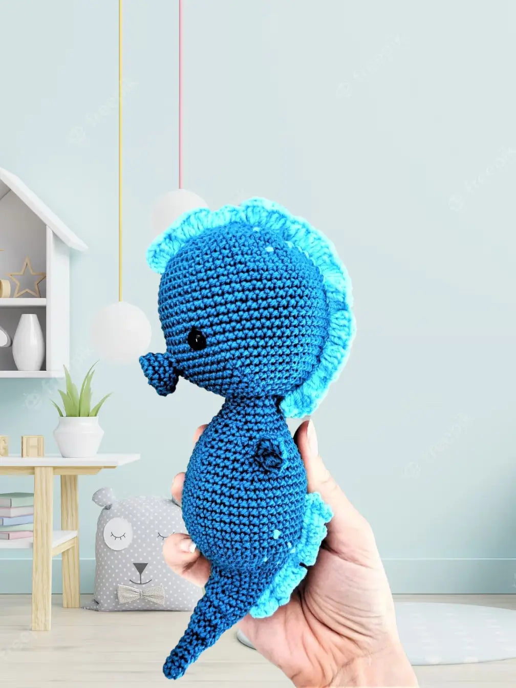 Handmade Crochet Little Cute Sea Horse Toy - Joy Gift London