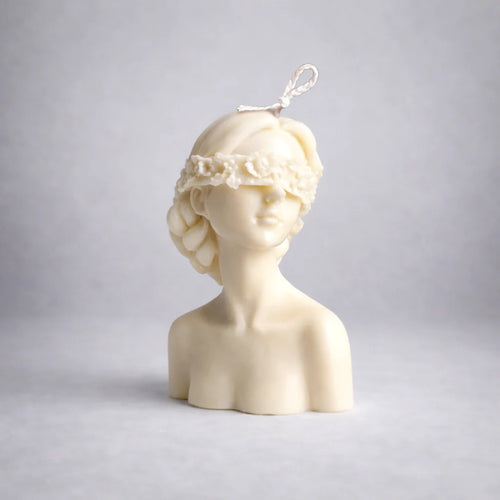 Blindfold Lady Sculpture Candle Joy Gift London