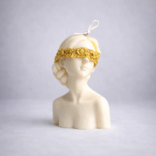 Blindfold Lady Sculpture Candle Joy Gift London