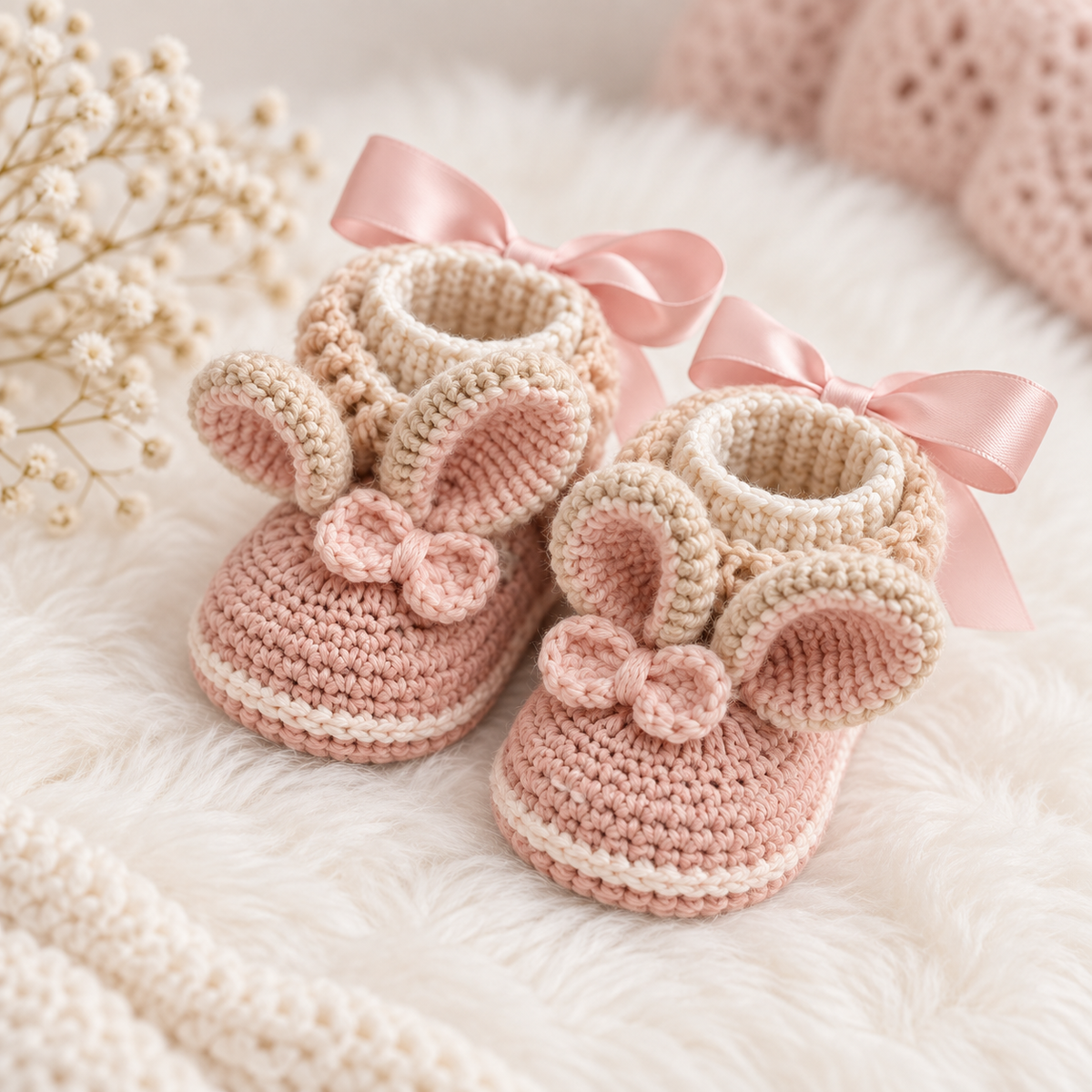 Luxury Handmade Crochet Deer Newborn Gift Set – 6 Piece
