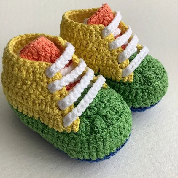 Crochet Baby Sporty Shoes Colorful - Joy Gift London