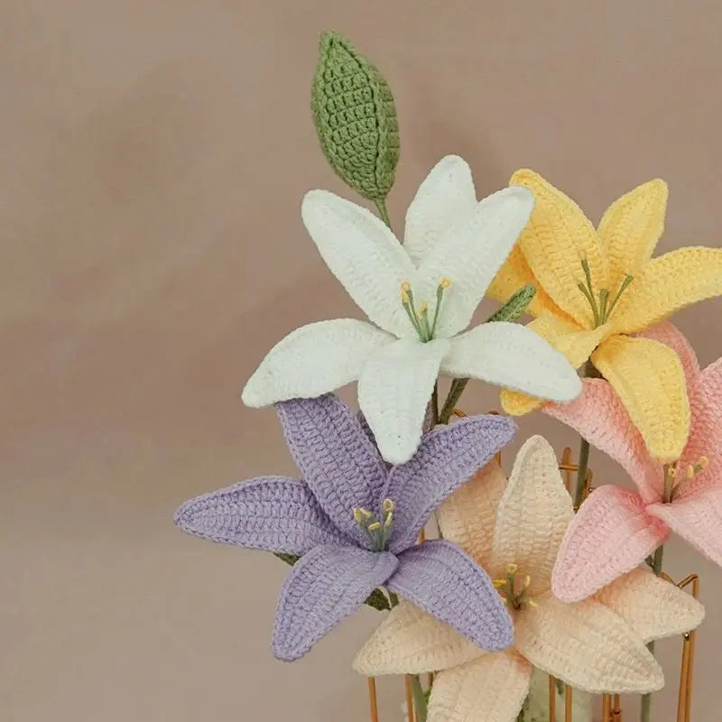 Handmade Crocheted Lilies Joy Gift London