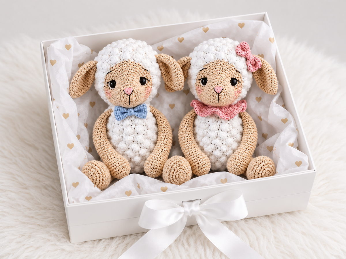 Crochet Sheep toy by Joy Gift London