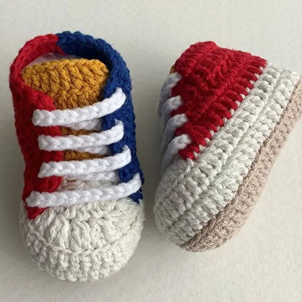 Crochet Baby Sporty Shoes Colorful - Joy Gift London