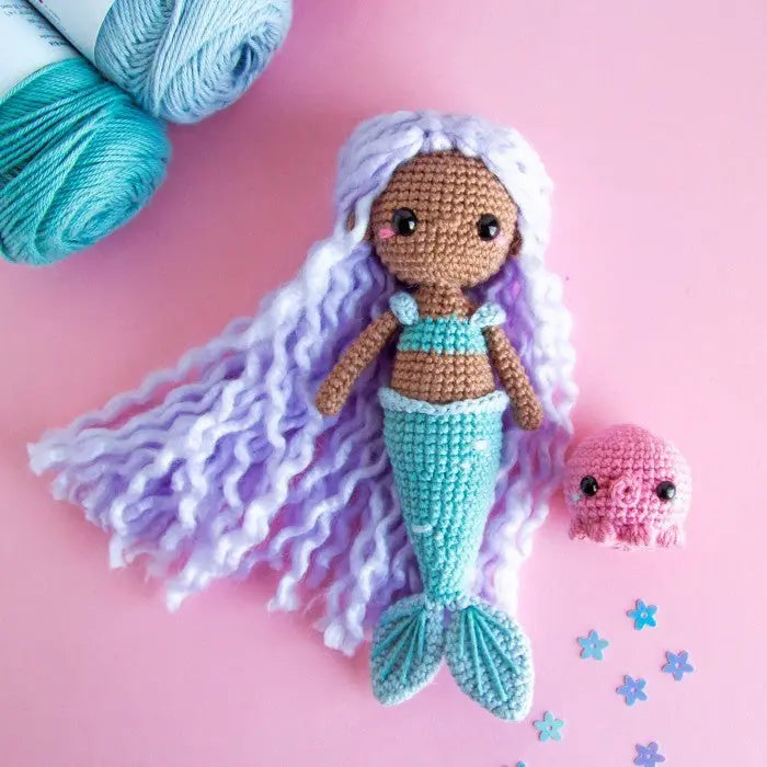 Crochet Mermaid Doll Toy with Jellyfish TrendyToy