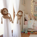 Crochet Cute Lion Kids Room Curtain Tie by Joy Gift London